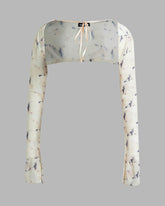 Promethean Halter Mesh Sleeves Crop Top